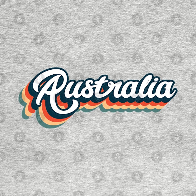 Australia Retro Vintage Sunset  Aesthetic Typography by Inspire Enclave